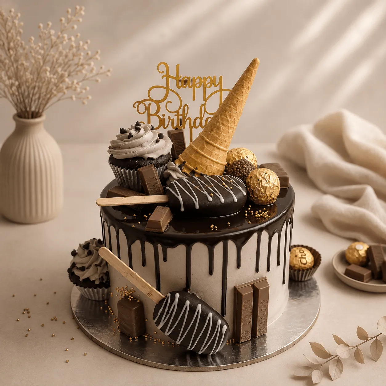 Chocolate Burst Birthday Cake