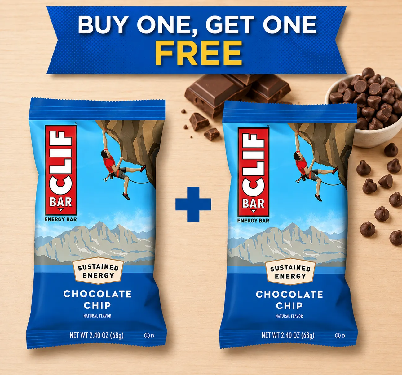 Clif Chocolate Chip,68Gm