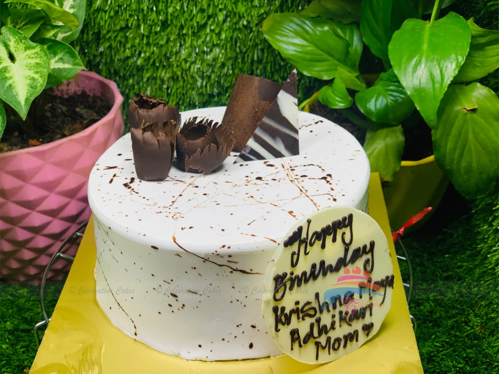 Mocha cake design #130