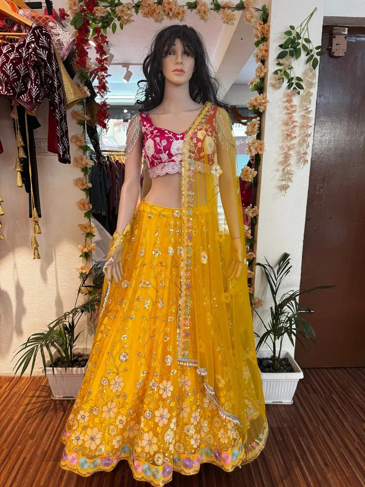 Sublime Bridal Mehendi Lehenga