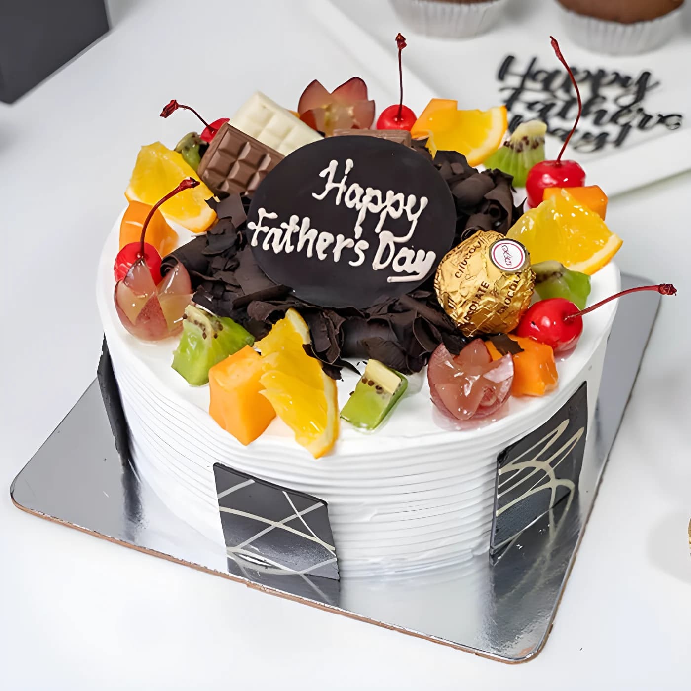 Chocolate Fruit Delight Cake